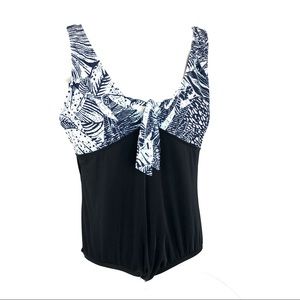 Bleu Ice Swimsuit One Piece Black & White size 20